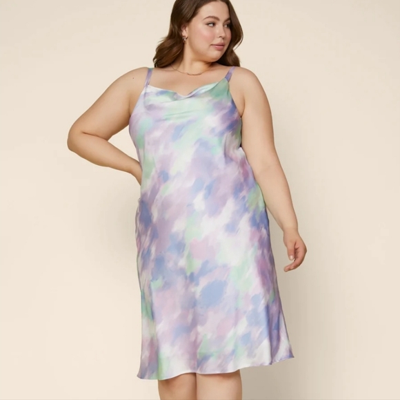 Dresses & Skirts - NWT Pastel Tye Dye Slip Dress - Size 2x Plus Size